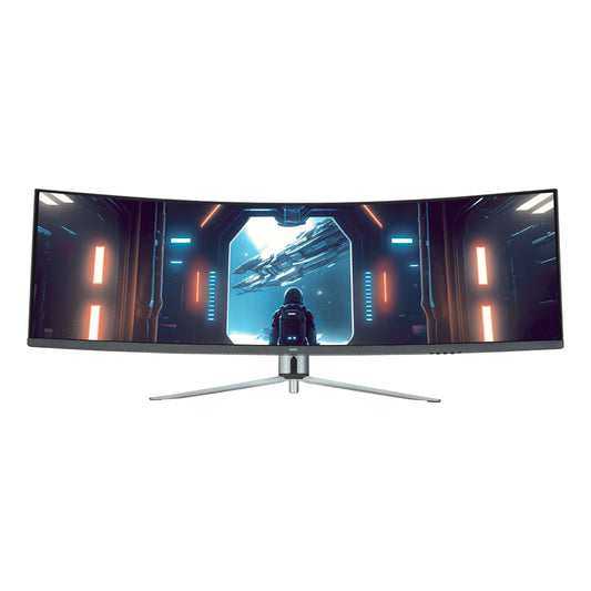 . 49" Curved DFHD Gaming Monitor, 144Hz, 32:9, 1Ms, R1500, Ultra-Wide, Tiltable, Black